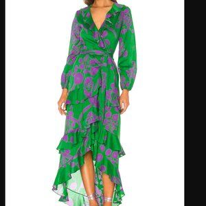 Lanai Ruffle Wrap Dress Cynthia Rowley XS